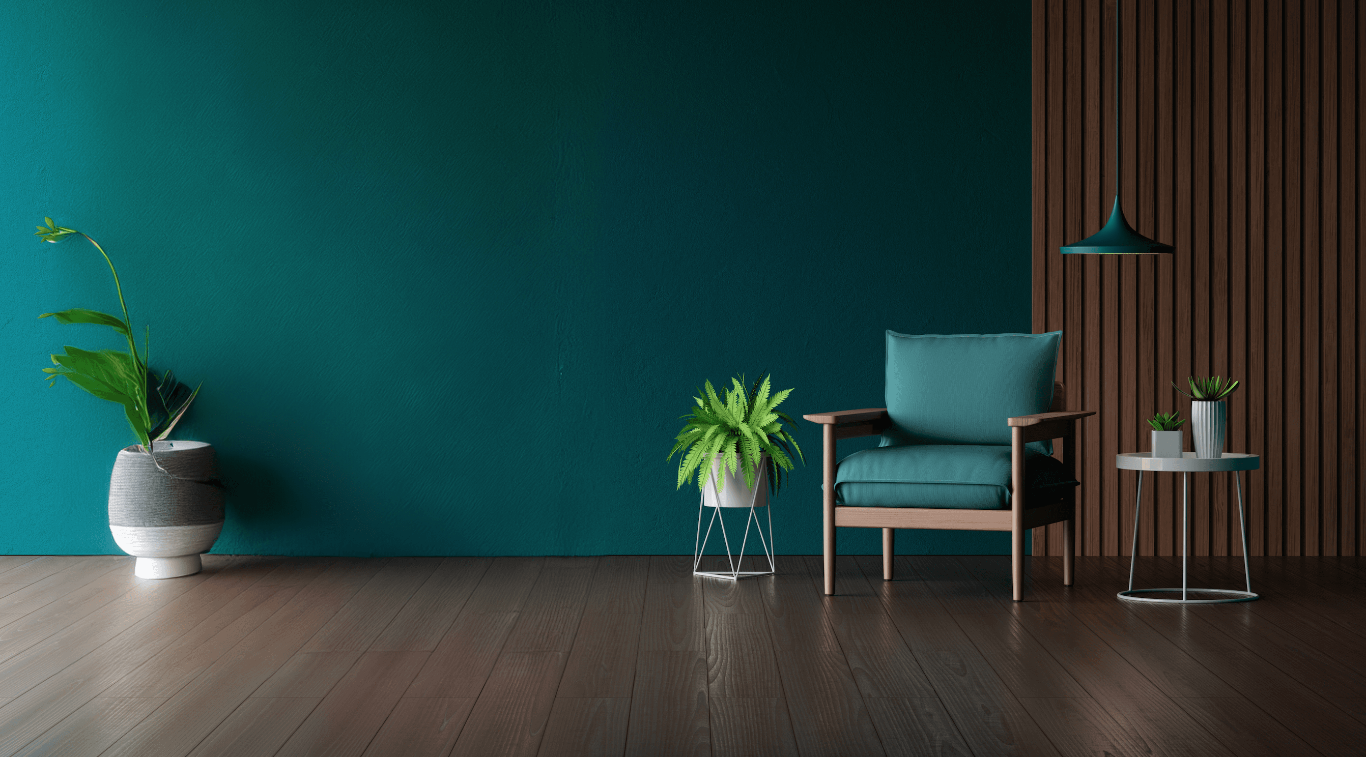 picture of green living room